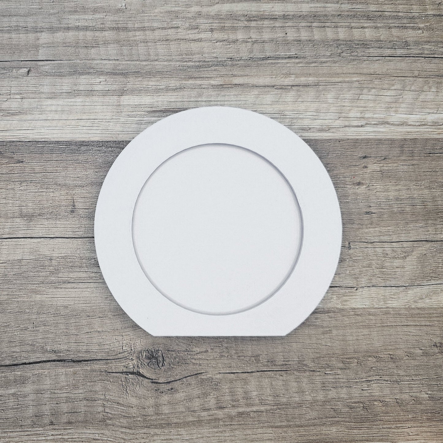 4x4 Circle Interchangeable Picture Frame - White