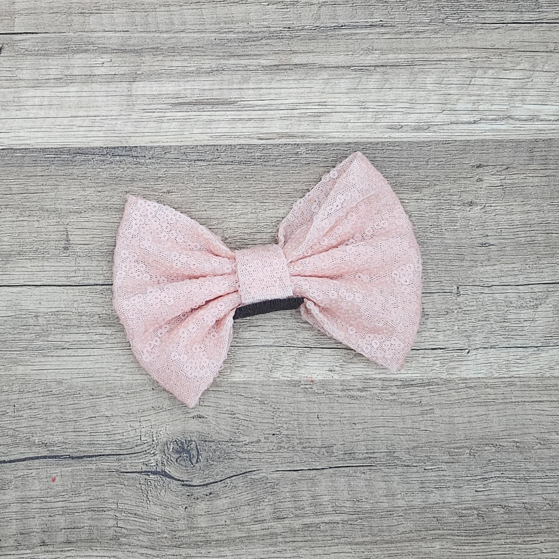 Large Interchangeable Bow Only - Matte Light Pink Sequin