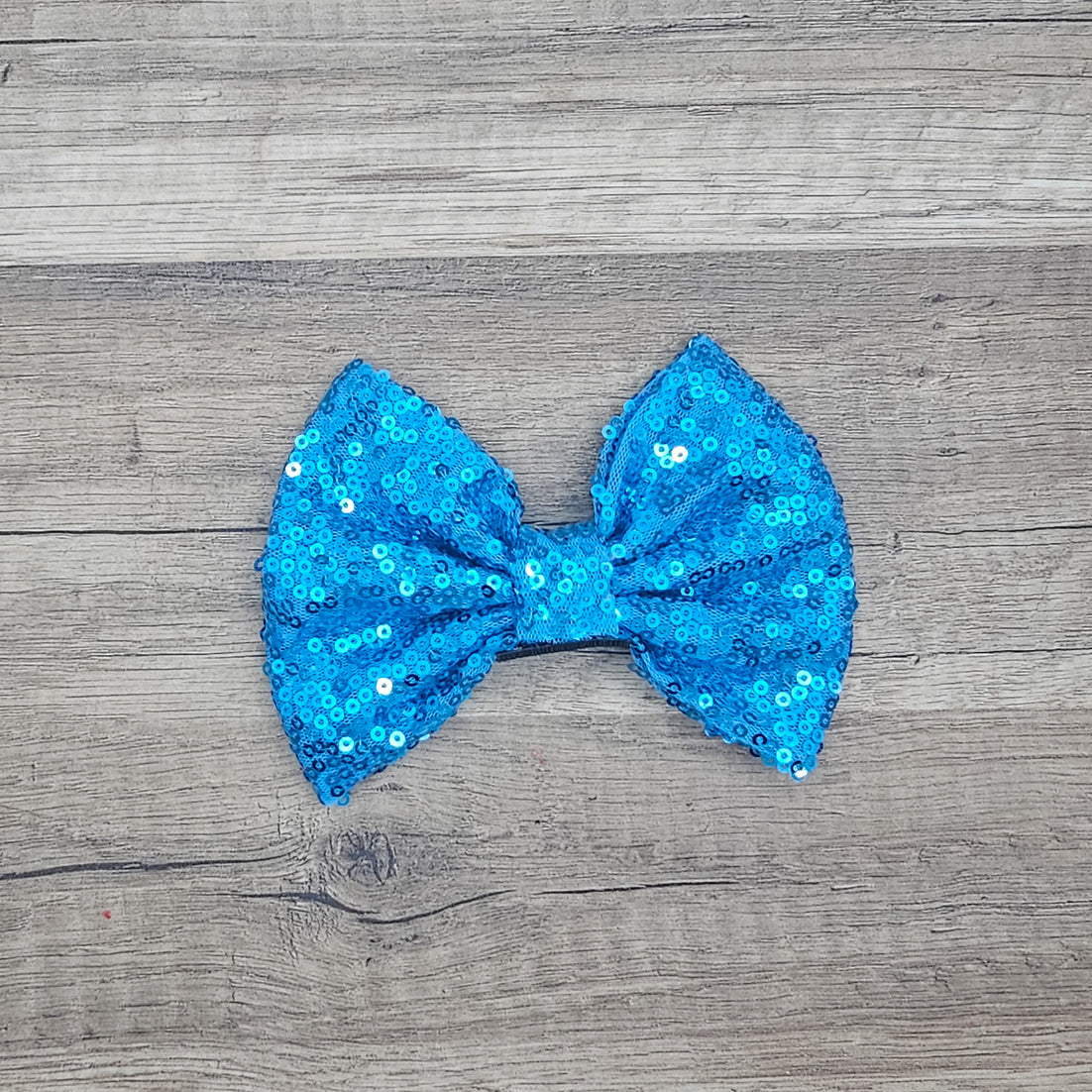 Large Interchangeable Bow Only - Blue Sequin