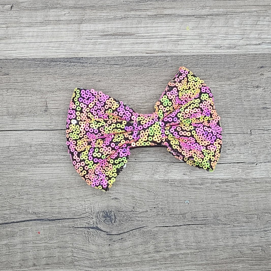 Large Interchangeable Bow Only -  Fireworks Sequin