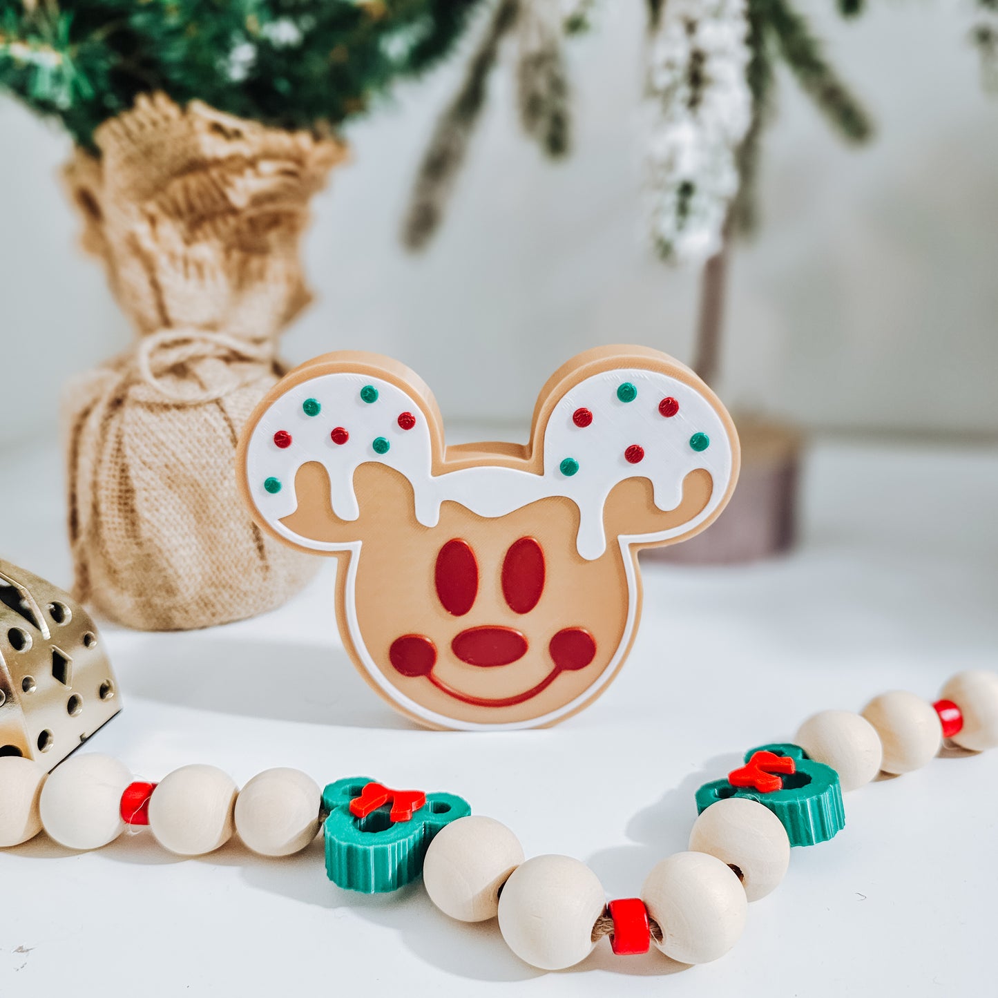 *Seasonal* Gingerbread Mouse Tiered Tray Decor