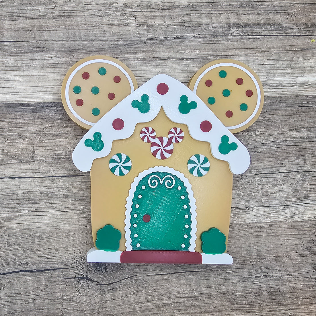 *Seasonal* Gingerbread Mouse House Tiered Tray Decor