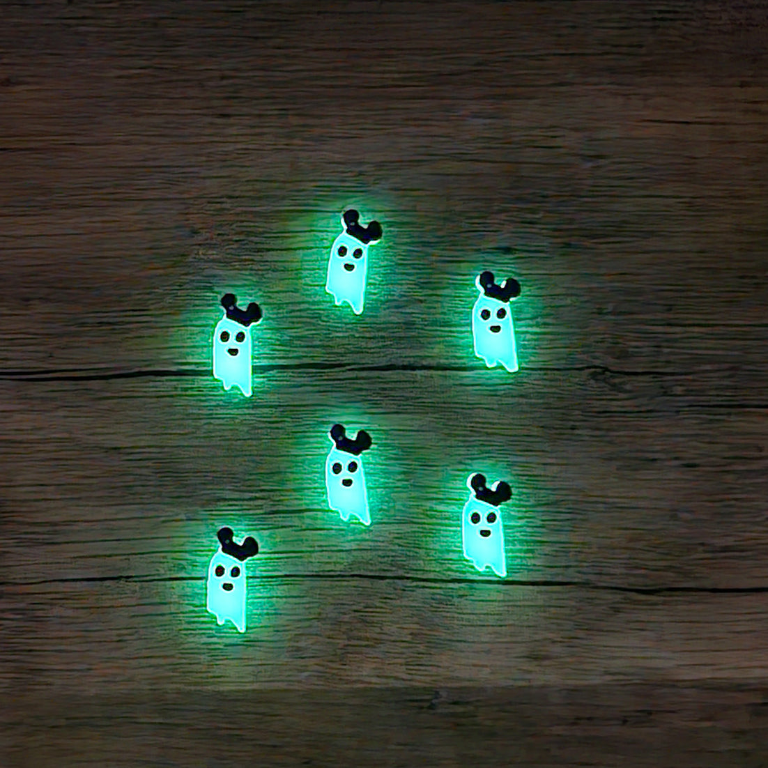 *Seasonal* Glow in the Dark Ghost Mouse Friendship Bracelet Beads Only (10 Pack)