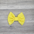Large Interchangeable Bow Only - Bright Yellow Sequin - Riverbend Design