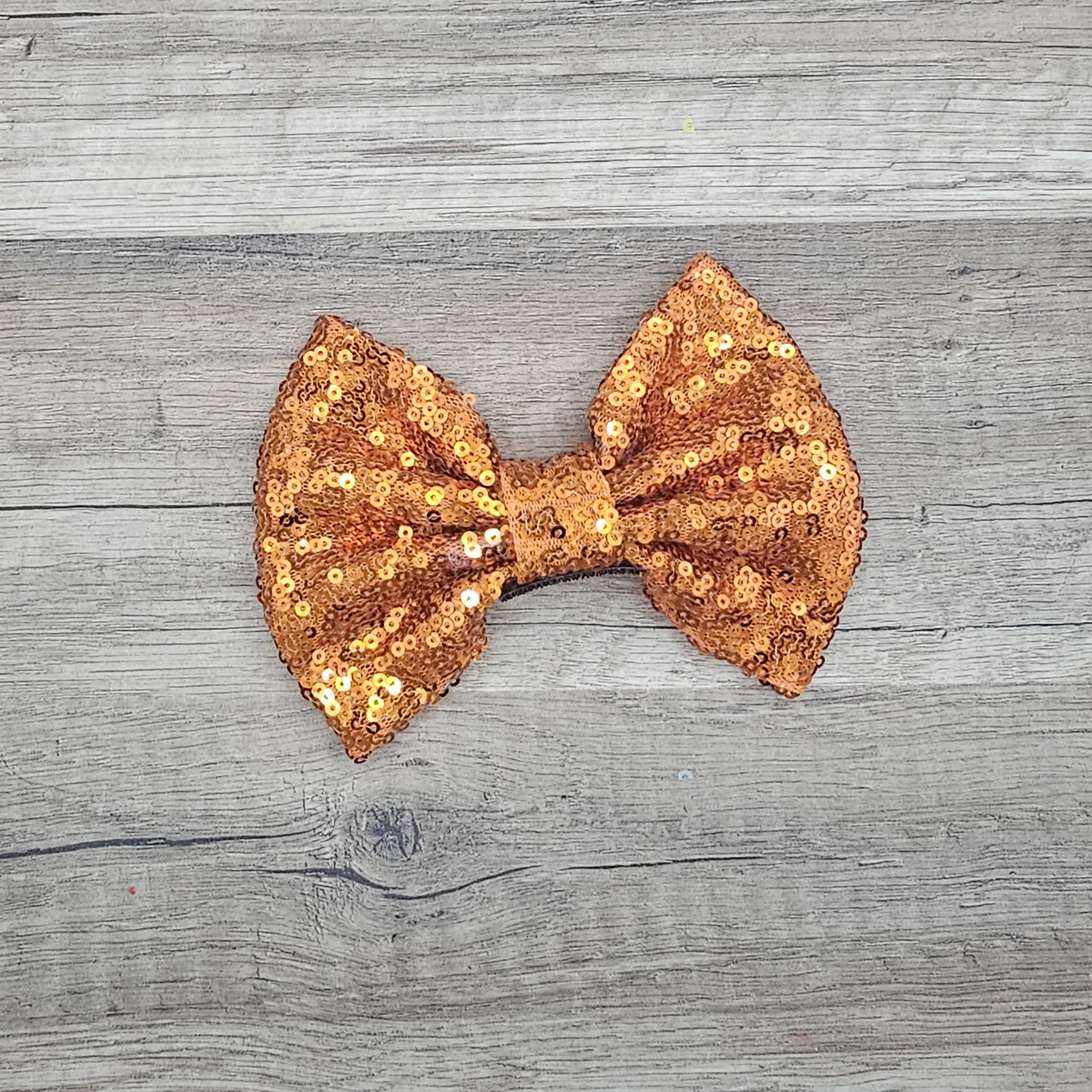 Large Interchangeable Bow Only - Copper Sequin - Riverbend Design