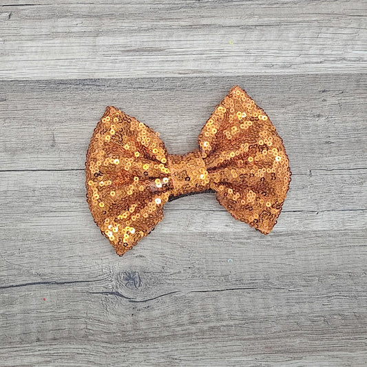 Large Interchangeable Bow Only - Copper Sequin - Riverbend Design