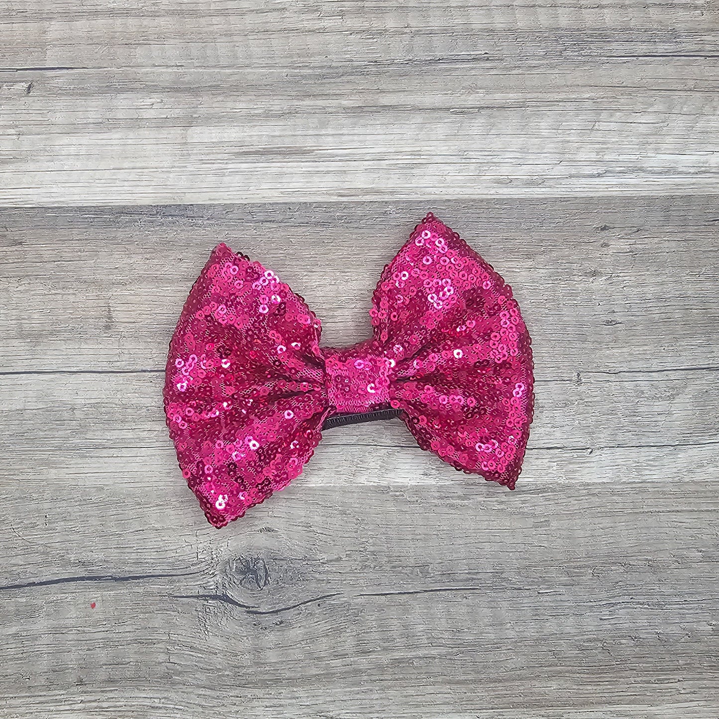 Large Interchangeable Bow Only - Cranberry Sequin - Riverbend Design
