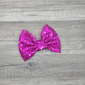 Large Interchangeable Bow Only - Fuchsia Sequin - Riverbend Design