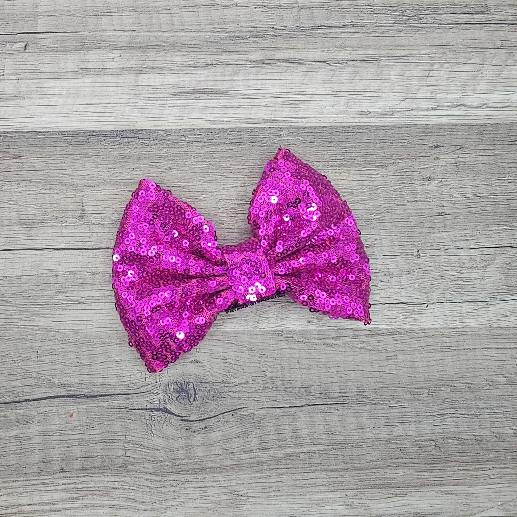 Large Interchangeable Bow Only - Fuchsia Sequin - Riverbend Design