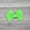 Large Interchangeable Bow Only - Neon Green Sequin - Riverbend Design
