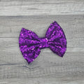 Large Interchangeable Bow Only - Purple Sequin - Riverbend Design