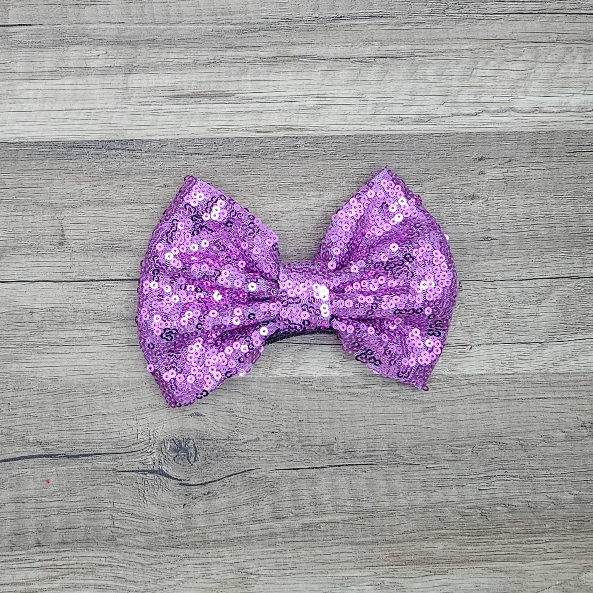 Large Interchangeable Bow Only - Violet Sequin - Riverbend Design