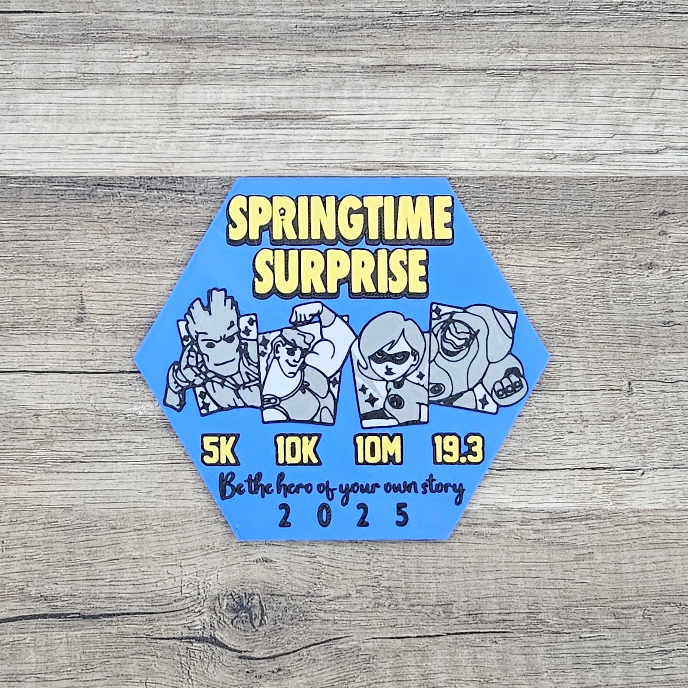 Running Medal Display - Springtime Surprise Top - Riverbend Design
