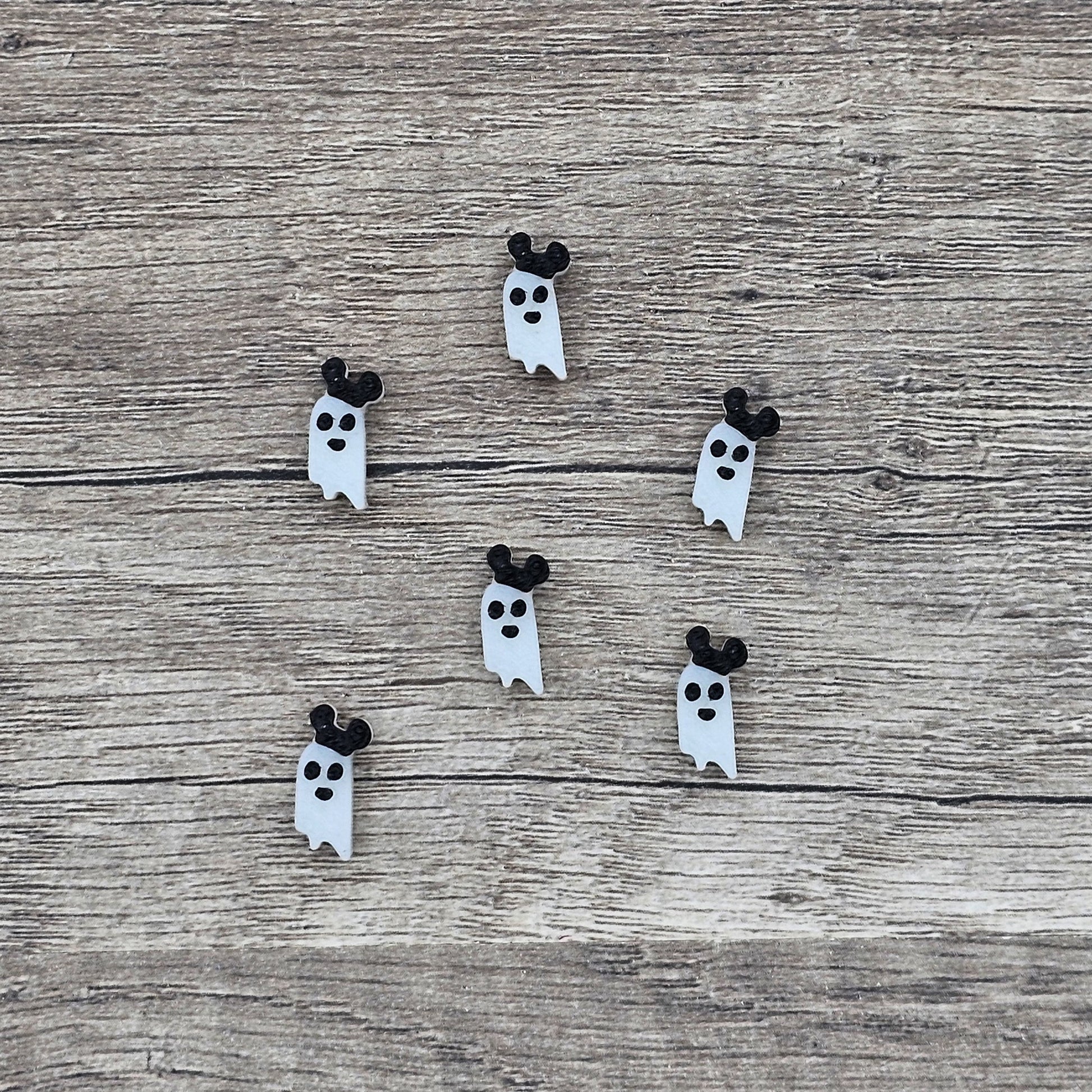 *Seasonal* Glow in the Dark Ghost Mouse Friendship Bracelet Beads Only (10 Pack) - Riverbend Design