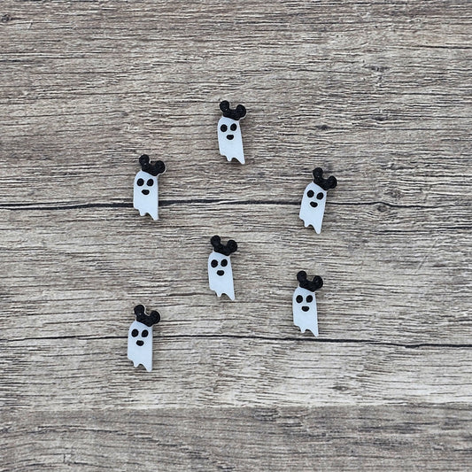 *Seasonal* Glow in the Dark Ghost Mouse Friendship Bracelet Beads Only (10 Pack) - Riverbend Design