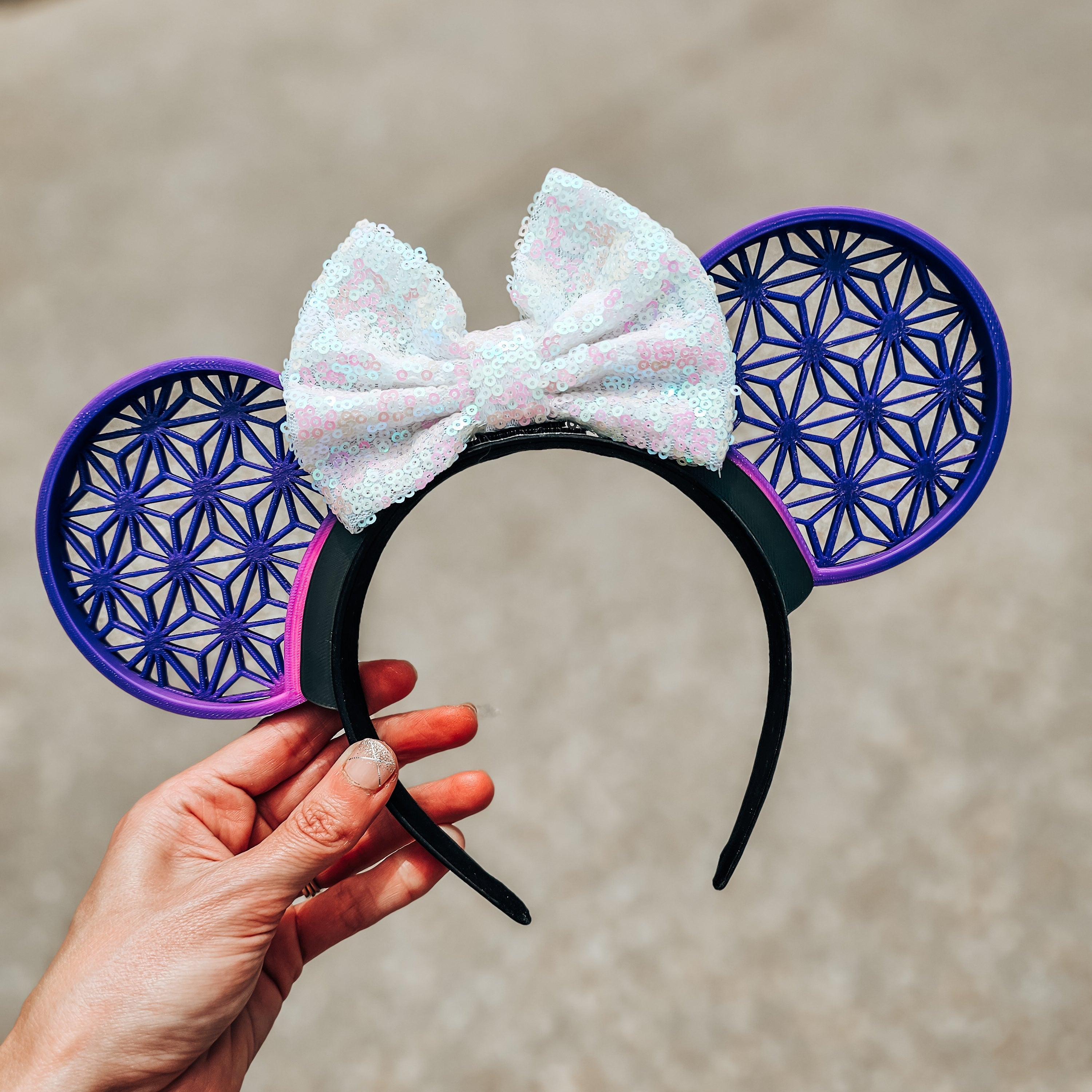 Violet Lemonade Space Ball Interchangeable Ears Only - Riverbend Design