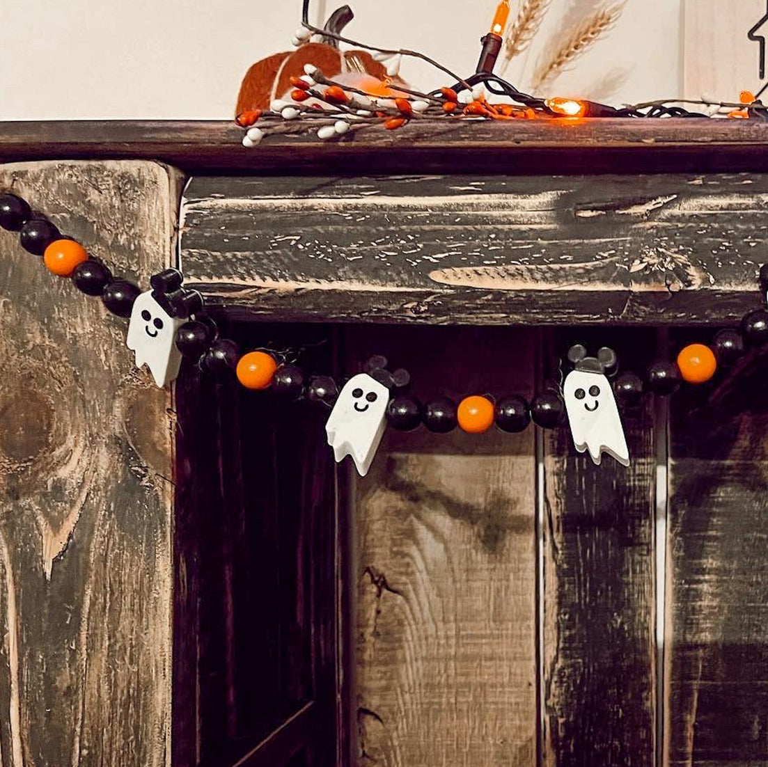 Spooky Ghost Mouse Beads Only - DIY Garland