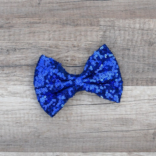 Large Interchangeable Bow Only - Royal Blue Sequin