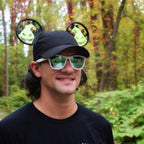 Black Interchangeable Hat with Ear Brackets Only - Riverbend Design