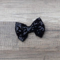 Large Interchangeable Bow Only - Black Sequin - Riverbend Design
