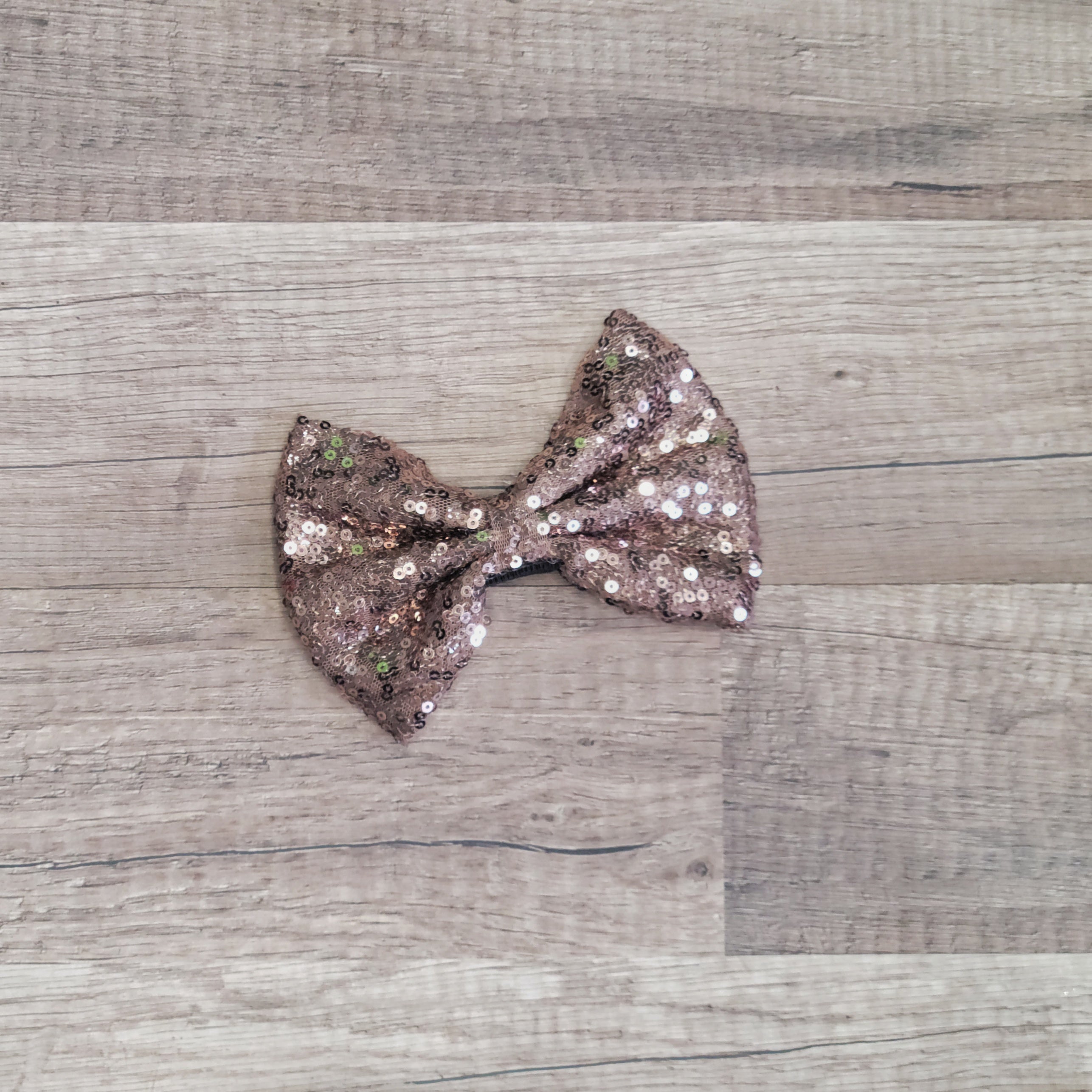 Large Interchangeable Bow Only - Bronze Sequin - Riverbend Design