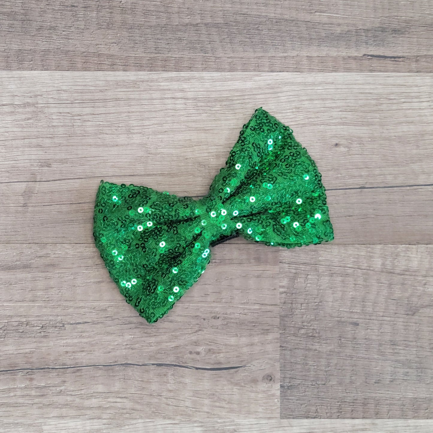 Large Interchangeable Bow Only - Kelly Green Sequin - Riverbend Design