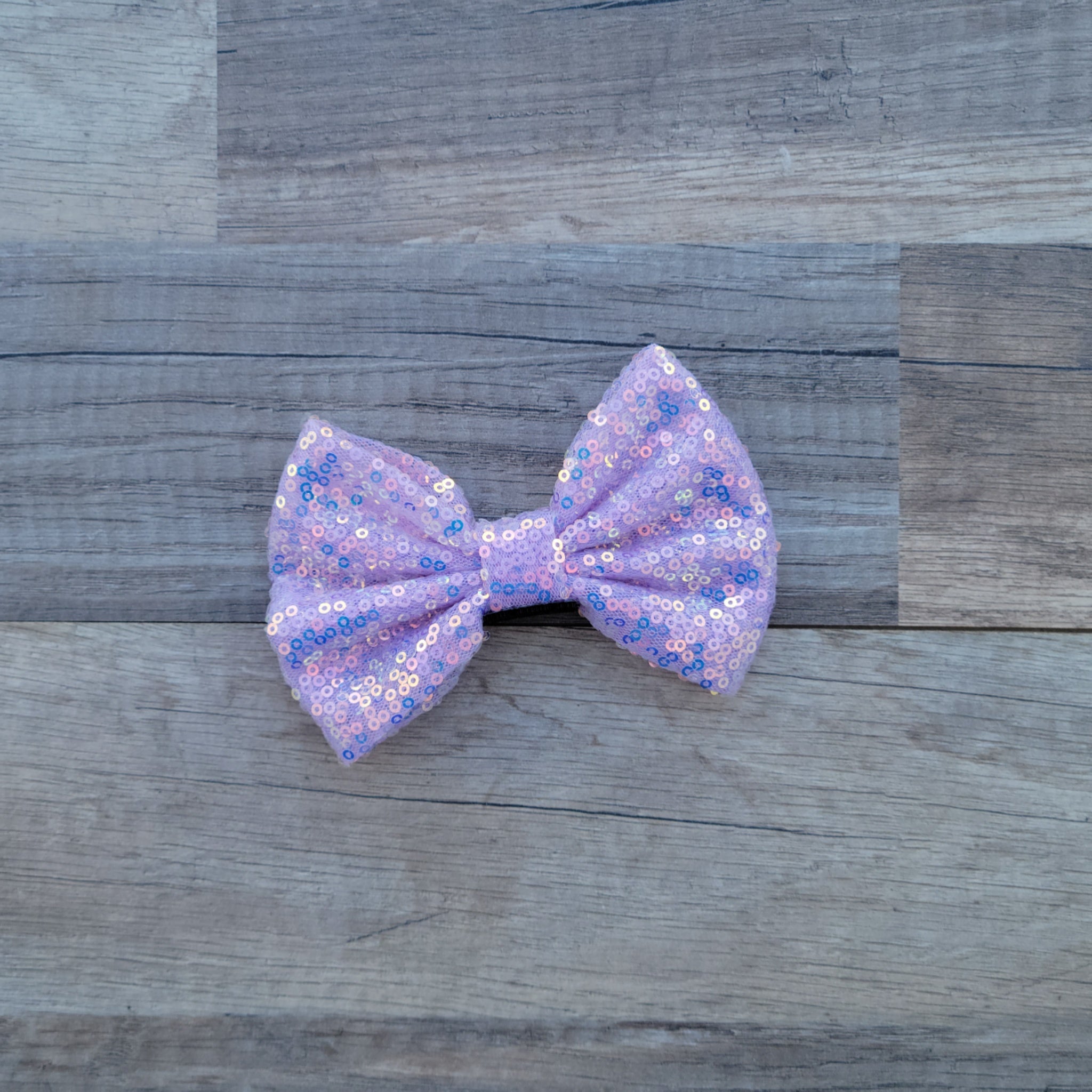 Large Interchangeable Bow Only - Purple Iridescent Sequin - Riverbend Design