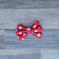Large Interchangeable Bow Only - Red Polka Dot Sequin - Riverbend Design
