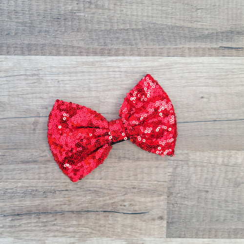 Large Interchangeable Bow Only - Red Sequin - Riverbend Design