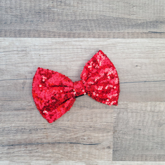 Large Interchangeable Bow Only - Red Sequin - Riverbend Design